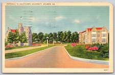 Vintage Linen Postcard Entrance to Oglethorpe University Atlanta GA 1939 A177 picture