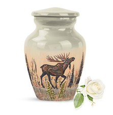 Moose Walking Adult Cremation Urns For Human Ashes 3 Inch Urn For Mom picture