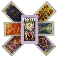 Aleister Crowley Thoth Tarot Cards 78 Deck English Divination Guidebook Oracle picture