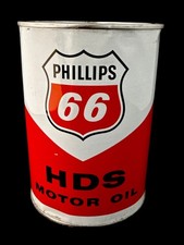 Vintage NOS Phillips 66 HDS Motor Oil FULL METAL Quart Can OS picture