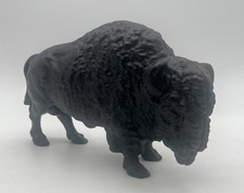 Antique Large Cast Iron Buffalo Bison Still Coin Bank 8” Figurine Doorstop Heavy picture