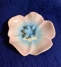 Vintage Pastel Pottery Trinket / Jewelry Dish By OPCO Pretty Dish picture