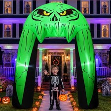 10 FT Halloween Monster Mouth Arch Inflatable LED Outdoor Yard Decoration Blow picture