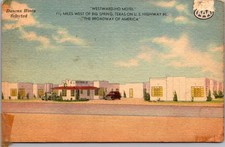 VTG Westward-Ho Motel Big Spring TX Duncan Hines AAA Highway 80 Linen Postcard picture