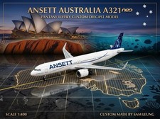 JC Wings 1:400 Ansett Australia A321 Neo Fantasy Airlines Custom Diecast Model picture
