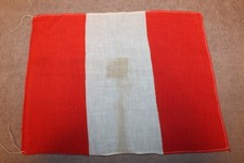 Original Pre to Early WW2 Era Peru National Cotton Flag w/Ties, 12