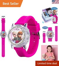 Digital Frozen Watch featuring Elsa & Anna - Lightweight Silicone Band for Kids picture