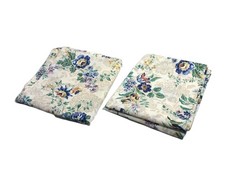 Vtg Pair Laura Ashley Curtain Valances Gardenesque Floral 85x18 Double-Sided  picture