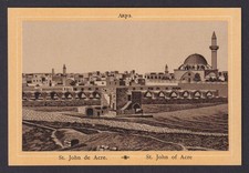Vintage postcard Akko St John of Acre panoramic view mosque Israel Palestine picture