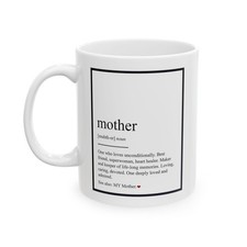 Minimalist Mother Dictionary Definition Mug | Modern Typography Ceramic Mug picture