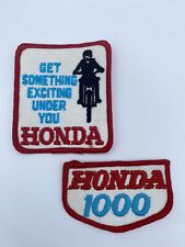 Vtg NOS Honda 1000 Embroidered Sew On Patch & Get Something Exciting Under You picture