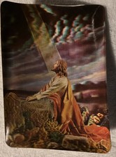 Vtg 3D Collector Series Super Dimension Color postcard Christ Jesus Gethsemane picture