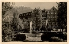 RPPC Italy Merano Hotel Emma Fountain vintage postcard b837 picture