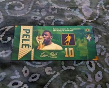 24k Gold Foil Plated Pele Futbol Football Soccer Collectible Banknote picture