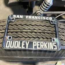 Dudley Perkins Harley Davidson Motorcycle San Francisco License Plate Frame NOS picture