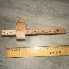 ANTIQUE  STANLEY NO. 62 WOOD SCRIBE MEASURING MARKING GAUGE SWEETHEART Logo picture
