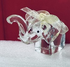 ELEPHANT BABY Vidali Collection Crystal Glass Figurine New 6” picture