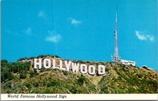 Hollywood Sign Hollywood CA Vintage Postcard 5P21-27 picture