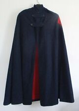 Vintage Nurse Uniform Long Wool Cloak Cape Blue Red WWII Cosplay Dark Academia picture
