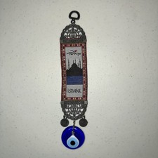 Turkish Handmade Evil Eye Oriental Carpet Wall Hanging Decorative Amulet picture