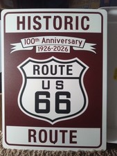 New Lg. Historic US Route 66 Aluminum 100th Anniversary Sign 18