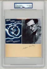Aldous Huxley ~ Signed Autographed Brave New World Display ~ PSA DNA Encased picture