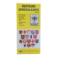 1960s ADAC Automobile Club Association Germany Map Tourist Information picture