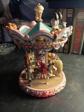 Danbury Mint Garfield's Carousel Jim Davis Paws Village Vintage picture