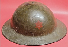Original WWI US Army 6th Infantry Brodie Helmet w/ Chin Strap No Liner Doughboy picture