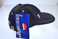 NWT Pepsi Cola Logo Generation Next All Black Baseball Hat Cap Cotton Vtg picture