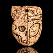 OJUELOS MINI LIFE & DEATH TABLET — CROWNED SKULL / MASK / FRACTAL GLYPH ARTIFACT picture