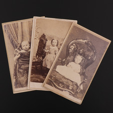 3 1860s CDV Carte de Visite of Children from San Francisco California #838 picture