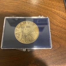 BRONZE SPACE SHUTTLE ATLANTIS 104 STS-135 NASA STATUE OF LIBERTY NY COIN MEDAL  picture