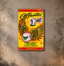 Kustom Kulture 1 Shot Painter Sign 8x12 Pinstriping Hot Rod Garage Wall Decor picture