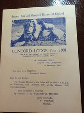 1963 Concord Lodge 3508 No. 5 District British Guiana Freemasonry  masonic/961 picture
