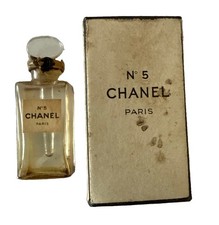 Vintage Perfume Bottle Chanel No. 5 Long  Dabber France minature petite  picture
