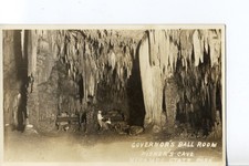 Fishers Cave, Governors Ball Room, Stanton, Mo. Missouri AZO Real Photo Postcard picture