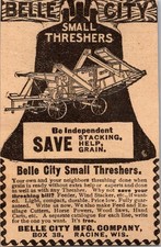 Belle City Mfg Company Small Threshers Racine WI 1906 Minneapolis Ad SAL1-M14 picture