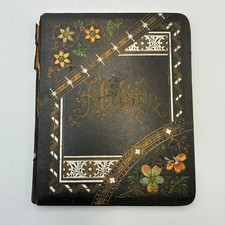 Antique 1904 Golden Floral Album Autograph Book Richmond VA Poetry Sketches picture