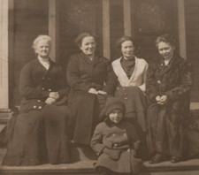 Family Portrait Overcoats Grandma Grandson People Photograph RPPC Postcard picture