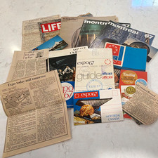 1967 Montreal Expo Magazine Maurice Richard Gordie Howe Stamped Passport Lot 14 picture
