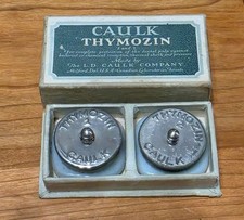 Vintage Caulk Thymozin 1 & 2 Dental Kit Box with Labeled Jars Full - Antique  picture