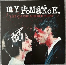FRANK IERO SIGNED MY CHEMICAL ROMANCE LIFE ON THE MURDER SCENE VINYL BECKETT COA picture