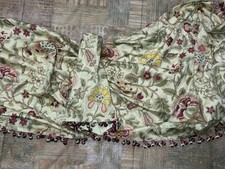 Waverly Valance Swag Imperial Dress Jacobean Floral Ball Fringe 52x 22