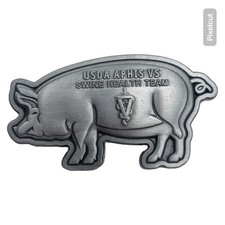 USDA APHIS VS Swine Health Team Pig American Flag Challenge Coin Metal picture