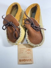 Sioux Indian-crafted Moccasins from Pine Ridge, SD, size infant - 4 1/4