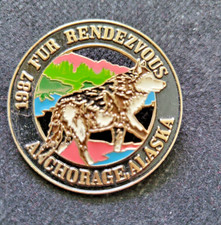 Vintage 1987 Anchorage Fur Rondy Rendezvous pin 