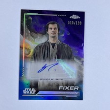 2024 Topps Chrome Star Wars Fixer / Skyler Bible Auto  Refractor 10/199 picture