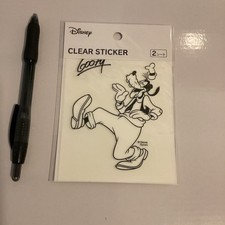 Disney Goofy Clear Sticker Two Sheets Japan picture