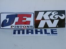 NASCAR Auto Racing Stickers - JE PISTONS, MAHLE BEARINGS, & K & N FILTERS picture